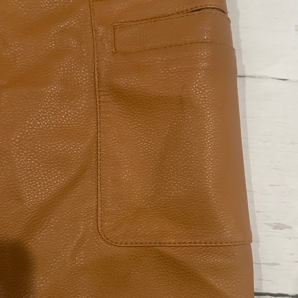 Free People Vegan Leather Mini Skirt size 2 - Picture 6 of 9